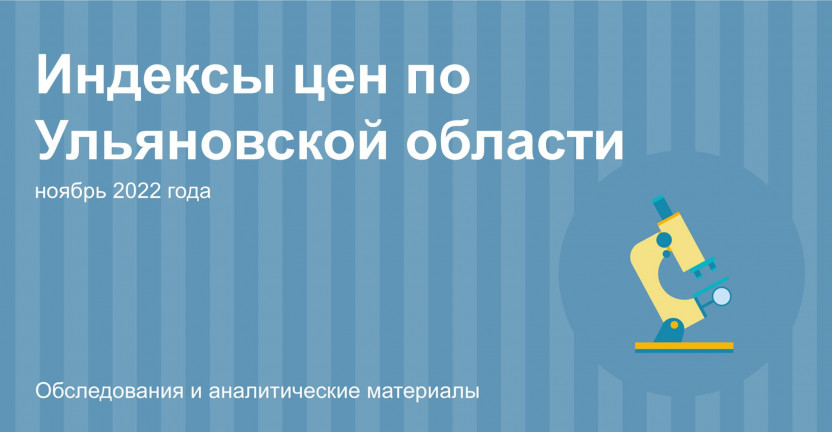 Индексы цен по Ульяновской области ноябрь 2022 года